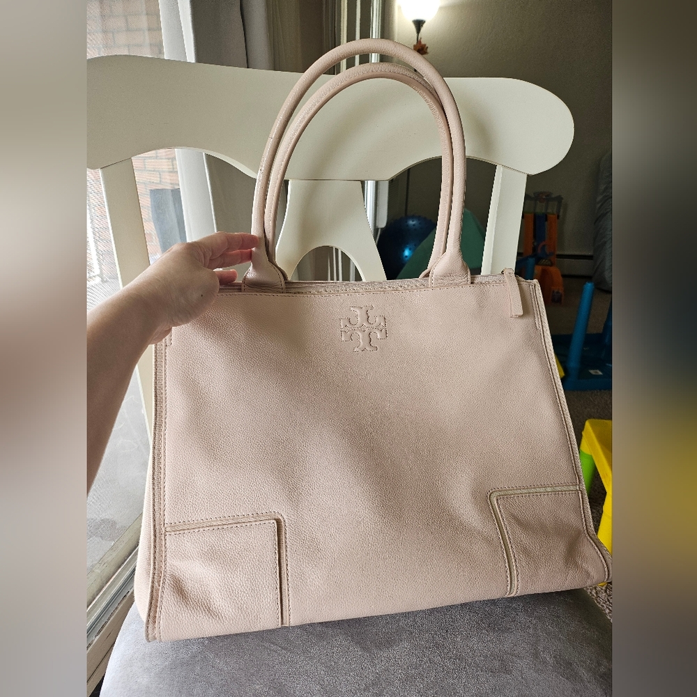 Tory Burch Pink Leather Tote Bag